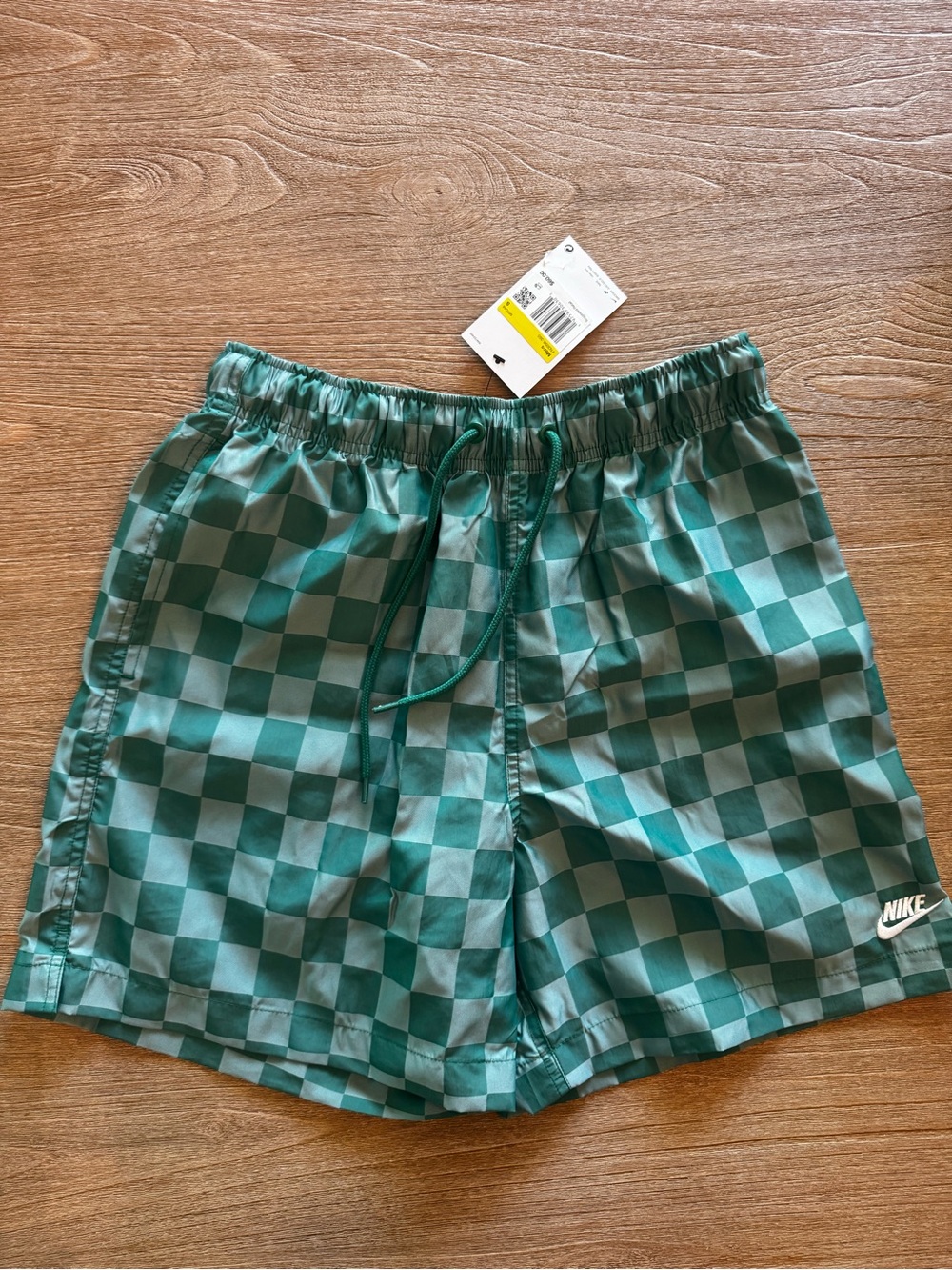 Nike Teal and Mint Checkerboard shorts
